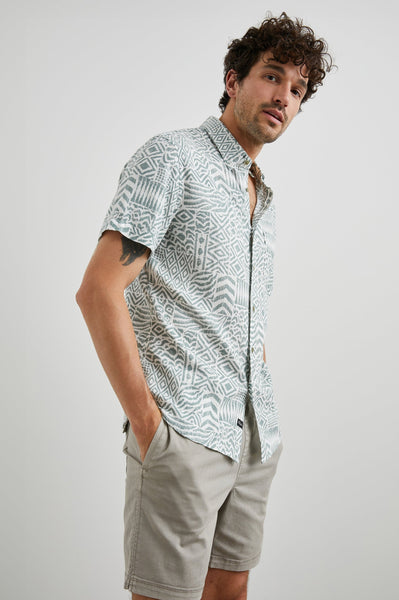 Rails Men's Carson S/S Shirt - Bambu Block Kalamata