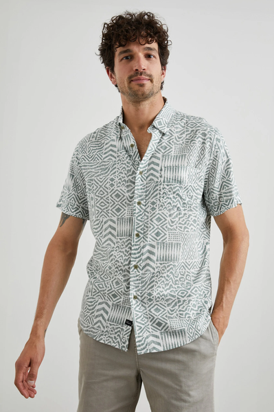 Rails Men's Carson S/S Shirt - Bambu Block Kalamata