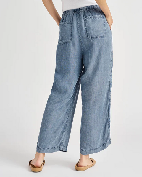 Splendid Angie Lyocell Linen Crop Denim Pant Indigo