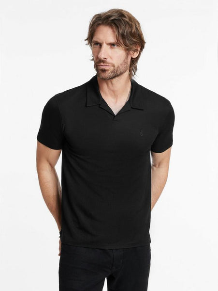 John Varvatos LEROY SS Pique Polo - Black