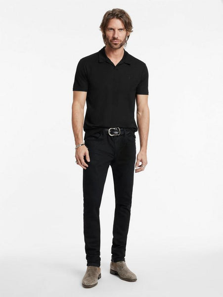 John Varvatos LEROY SS Pique Polo - Black