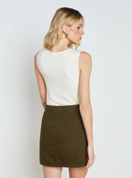 L'AGENCE Shelly Tank Top in Ecru