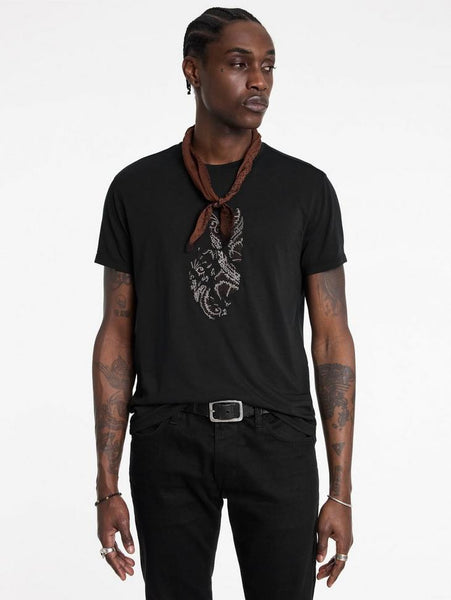 John Varvatos PEACE EMBROIDERY Tee - Black