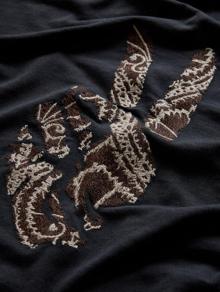 John Varvatos PEACE EMBROIDERY Tee - Black