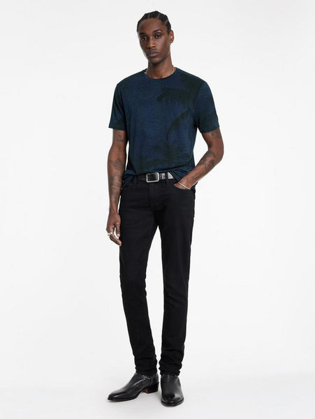 John Varvatos GOBI SS Palm Burnout Crew - Navy