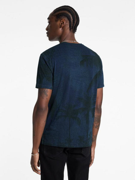 John Varvatos GOBI SS Palm Burnout Crew - Navy