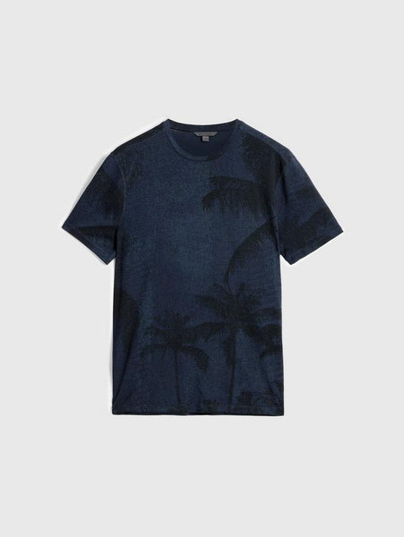John Varvatos GOBI SS Palm Burnout Crew - Navy