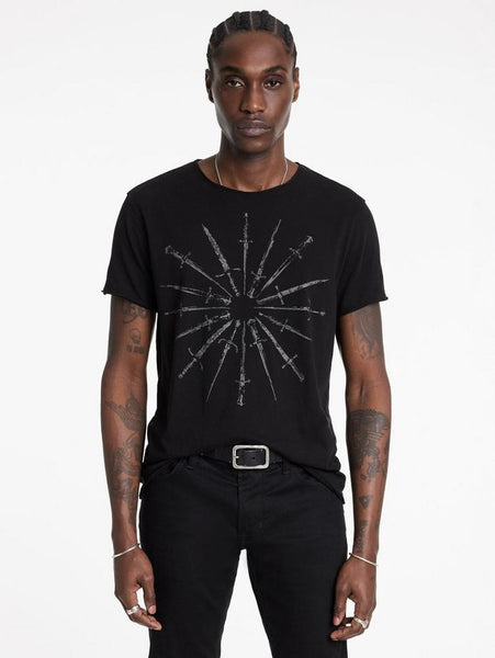 John Varvatos DAGGERS CIRCLE Tee - Black