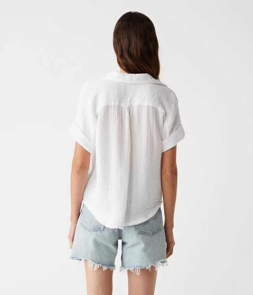 Michael Stars Bailey Button Down Shirt in White