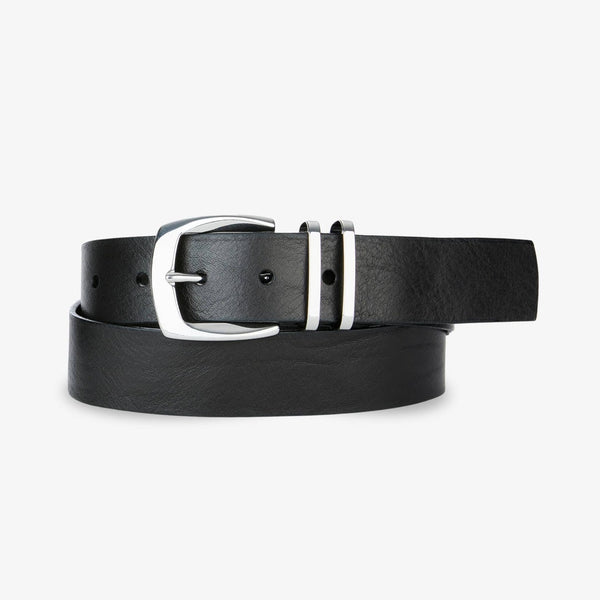Brave Callianne Belt in Black Brindle with Polished Silver