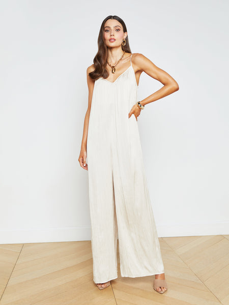 L'AGENCE Hina Jumpsuit in Creme Brulee