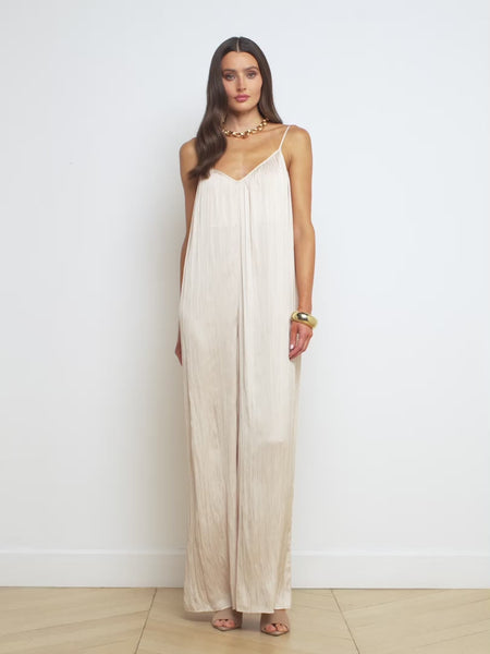 L'AGENCE Hina Jumpsuit in Creme Brulee