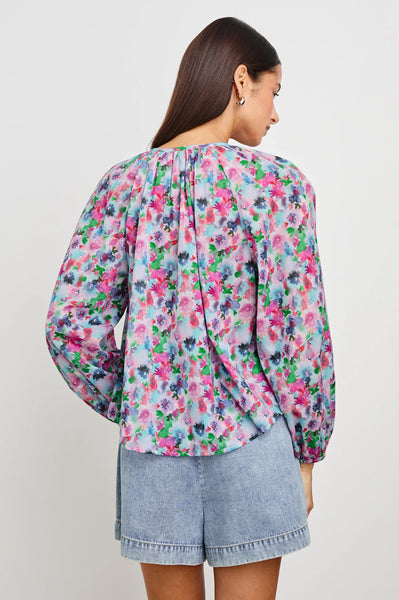 Rails Indi Long Sleeve Cotton Blouse in Spring Meadow