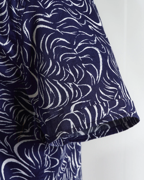 John Varvatos Loren SS Print Shirt - Blue