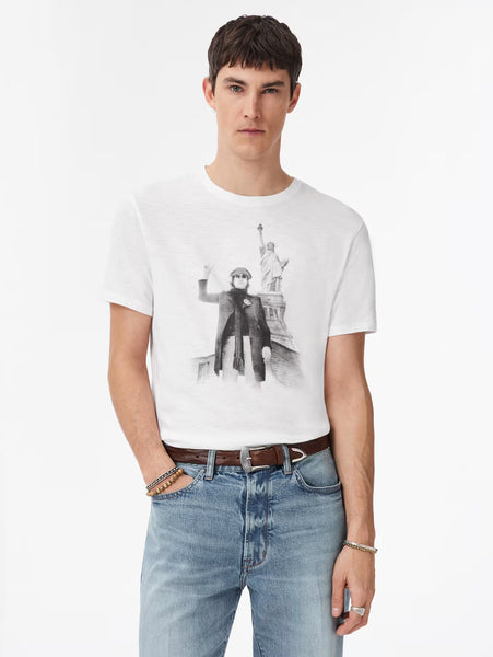 John Varvatos JOHN LENNON NYC Peace Tee - Salt