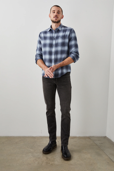 Rails Men's Brushed Lennox L/S - Denim Shadow