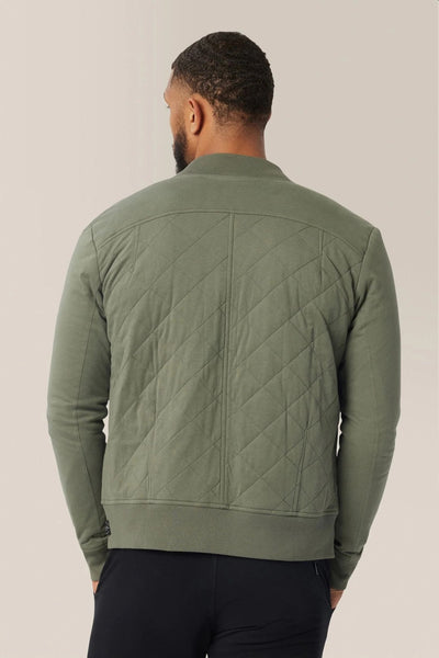 Good Man Brand Quilted Premium Jersey Mayfair Bomber - Army