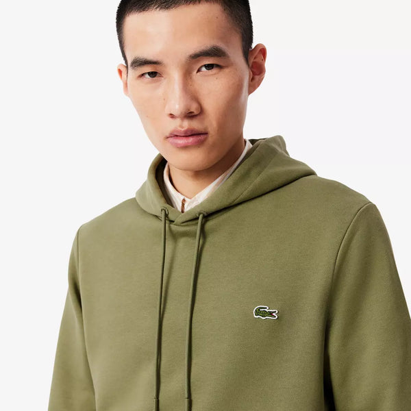 Lacoste Cotton Fleece Hoodie - Khaki