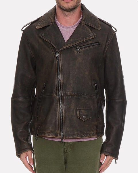 John Varvatos Leather Moto Jacket