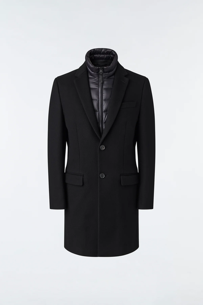 Mackage SKAI Wool 2-in-1 Top Coat with removable liner - Black