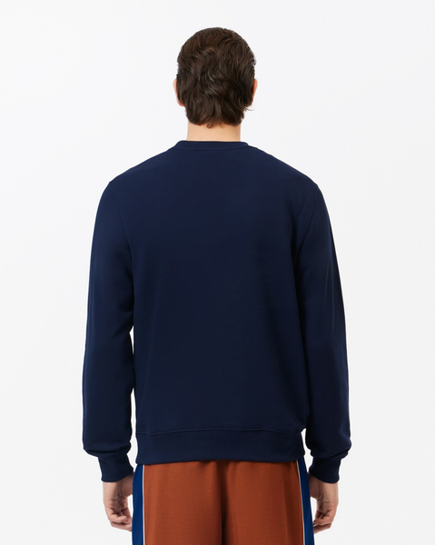 Lacoste Classic Fit Fleece Crewneck Sweatshirt - Navy