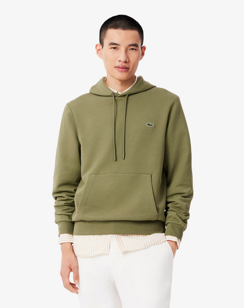 Lacoste Cotton Fleece Hoodie - Khaki