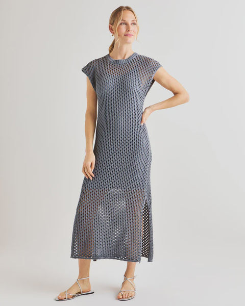 Splendid Nova Pointelle Dress in Storm