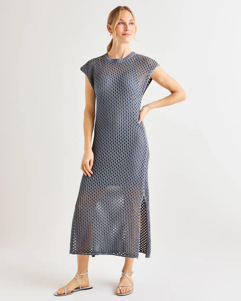 Splendid Nova Pointelle Dress in Storm