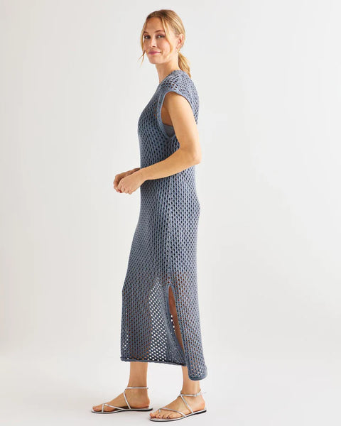 Splendid Nova Pointelle Dress in Storm