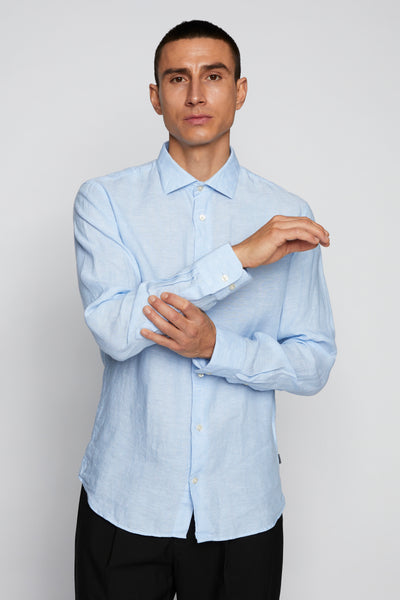 Matinique MA Marc Linen Shirt - Chambray Blue