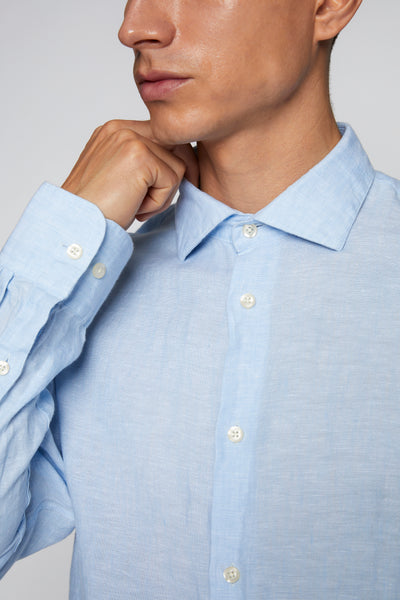 Matinique MA Marc Linen Shirt - Chambray Blue