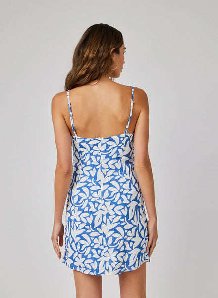 bella dahl fitted cami mini dress in stamped floral print