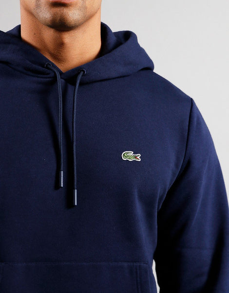 Lacoste Cotton Fleece Hoodie - Navy