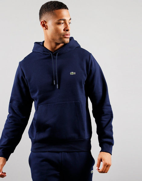 Lacoste Cotton Fleece Hoodie - Navy