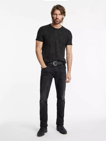 John Varvatos MERCIER SS Crew Patina Wash - Black