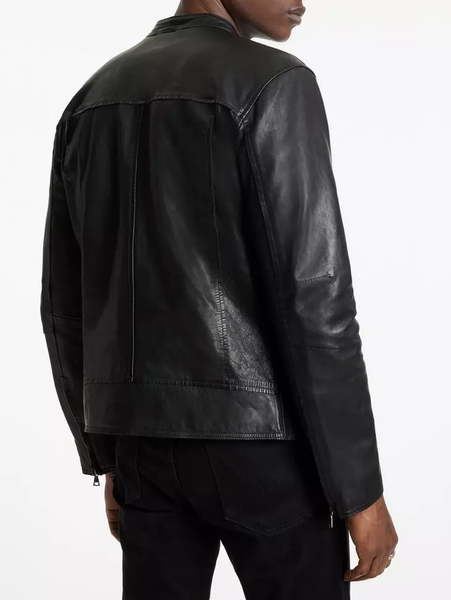 John Varvatos Baxter Moto Leather Jacket - Black
