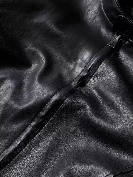 John Varvatos Baxter Moto Leather Jacket - Black