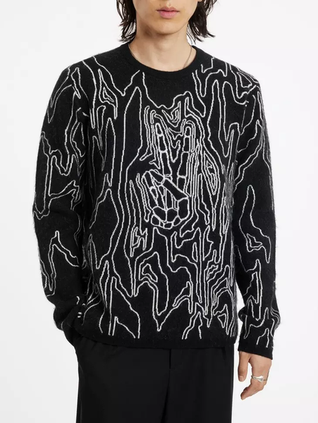 John Varvatos Marquee Crewneck Sweater - Black