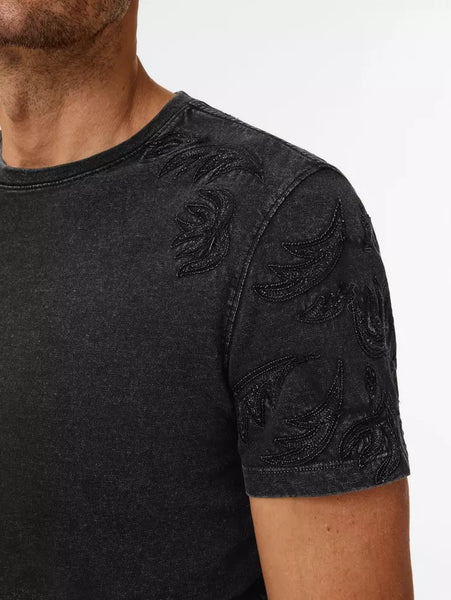 John Varvatos WESTERN EMBROIDERY Tee - Black