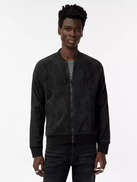 John Varvatos RIGGINS Python Jacquard Bomber - Black