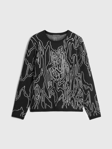 John Varvatos Marquee Crewneck Sweater - Black