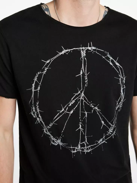 John Varvatos Barbwire PeaceTee - Black