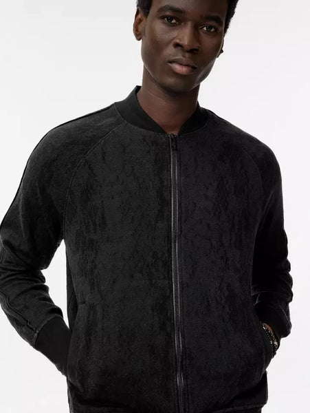 John Varvatos RIGGINS Python Jacquard Bomber - Black