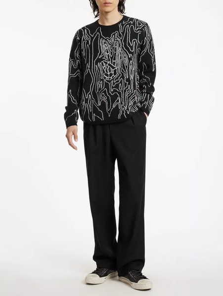 John Varvatos Marquee Crewneck Sweater - Black