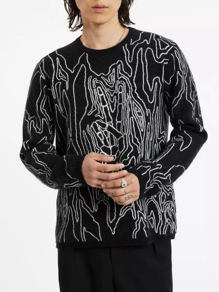 John Varvatos Marquee Crewneck Sweater - Black
