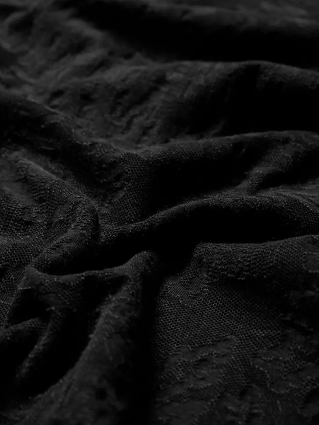 John Varvatos Beacon Jacquard Cheetah LS Crew  - Black