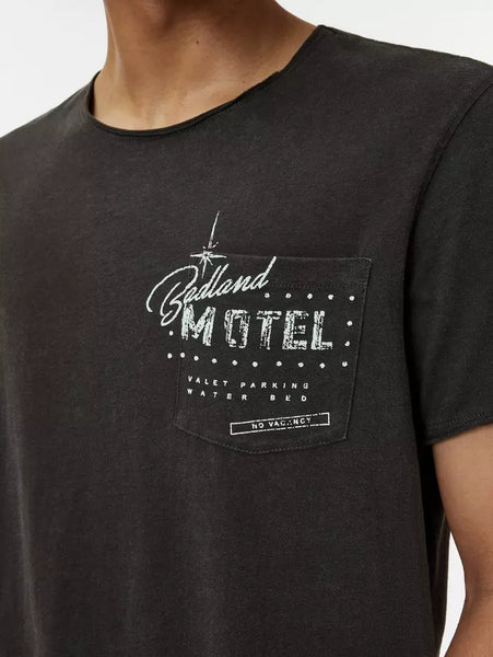 John Varvatos BADLANDS SKULL Tee - Charcoal