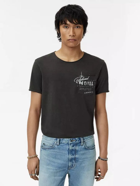 John Varvatos BADLANDS SKULL Tee - Charcoal