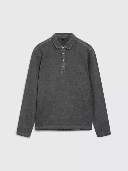 John Varvatos Adam L/S Polo - Iron Grey