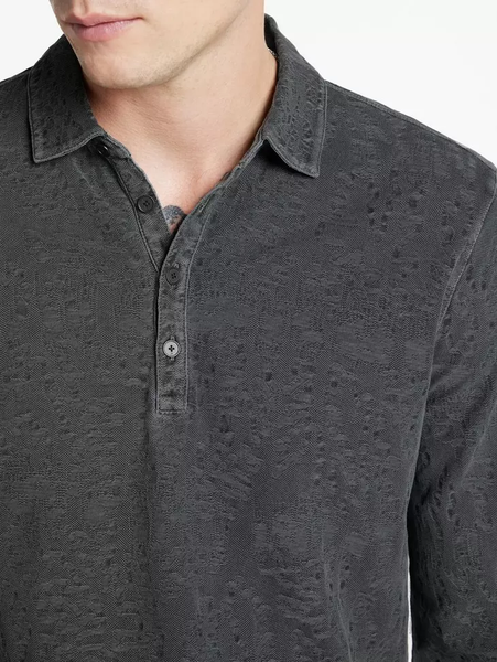 John Varvatos Adam L/S Polo - Iron Grey